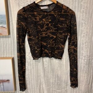 Urban outfitters mesh long sleeve shirt